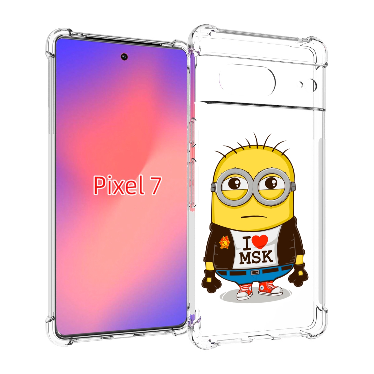 

Чехол Mypads Миньон-Я-Люблю-Мск Для Google Pixel 7, Прозрачный, Tocco