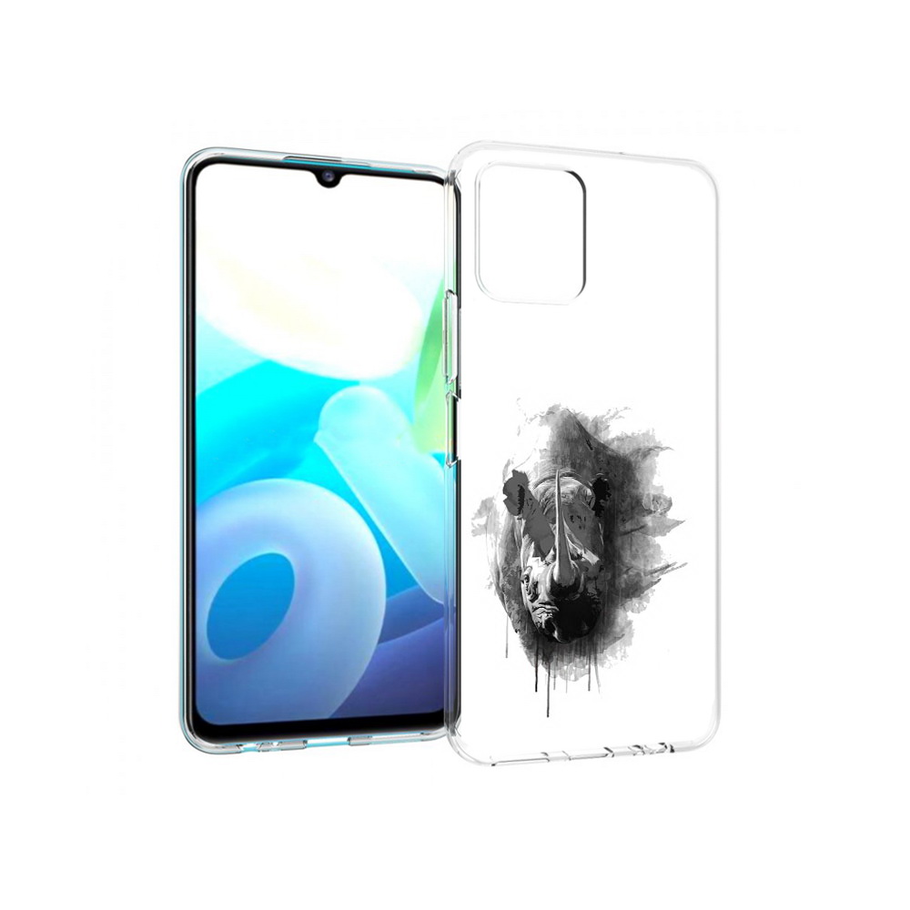 

Чехол MyPads Tocco для Vivo Y15s носорог (PT224456.390.523), Прозрачный, Tocco