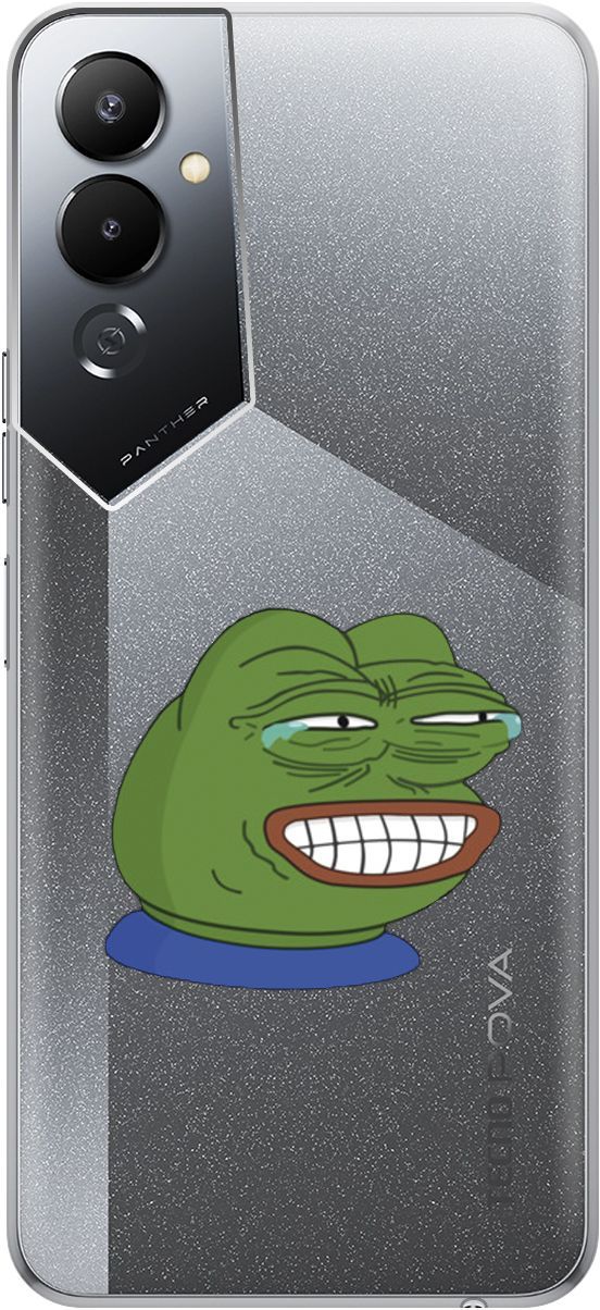 

Силиконовый чехол на Tecno Pova 4 с 3D принтом "Pepe the Frog" прозрачный, Прозрачный;зеленый, 158052