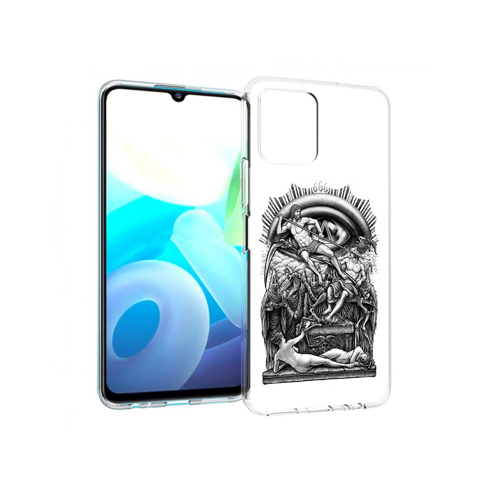 

Чехол MyPads Tocco для Vivo Y15s оракул черно белый (PT224456.390.528), Прозрачный, Tocco