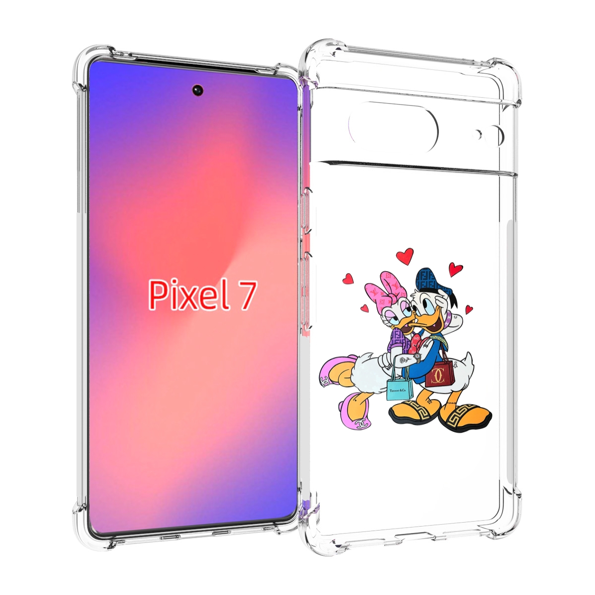 

Чехол Mypads Модные-Влюбленные-Утки Для Google Pixel 7, Прозрачный, Tocco