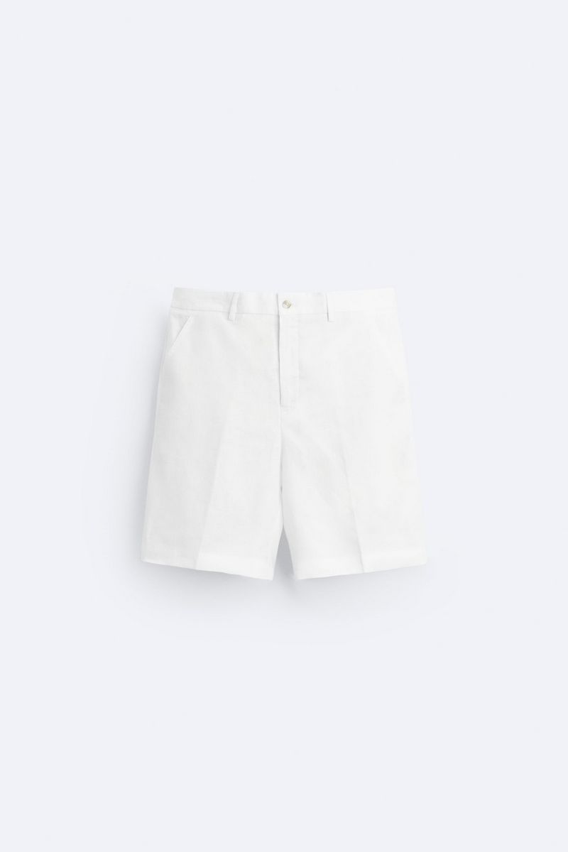 

Повседневные шорты мужские ZARA 09621003 белые L, Белый, 09621003