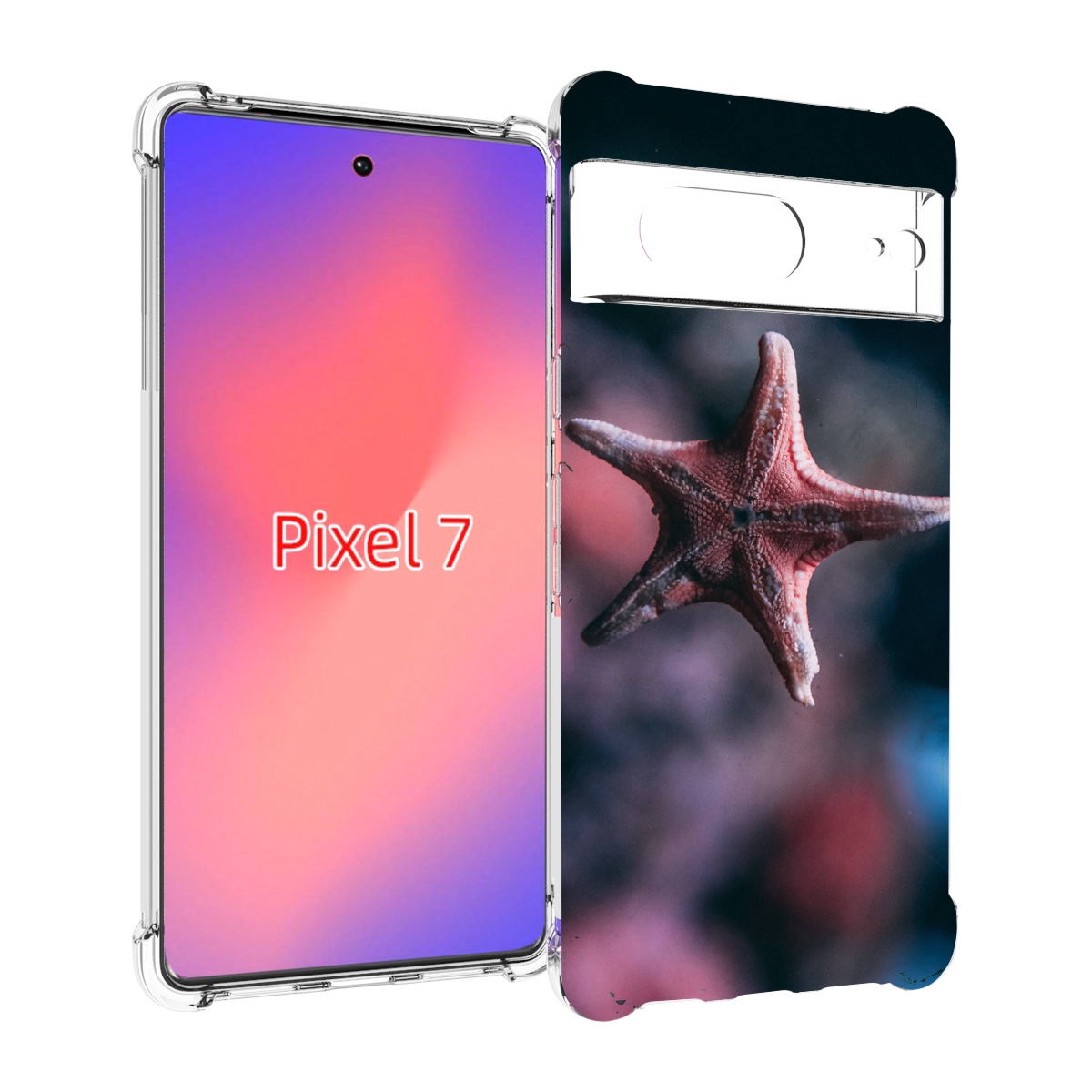 

Чехол Mypads Морская-Звезда---Starfish Для Google Pixel 7, Прозрачный, Tocco