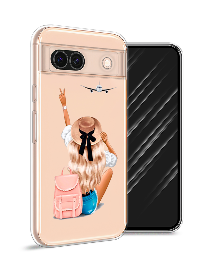 

Чехол Awog на Google Pixel 8A "Автостопом самолетом", Бежевый;белый, 271750-1