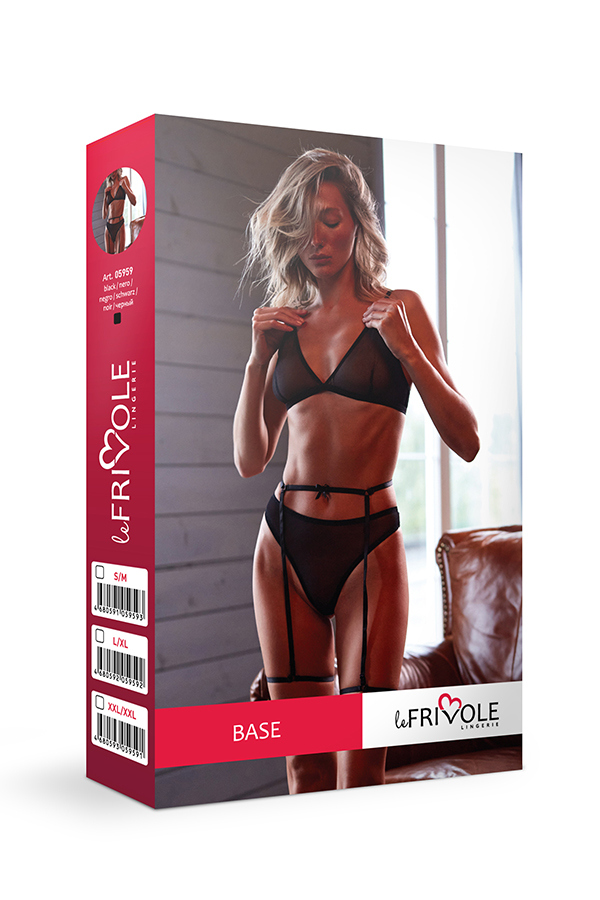 

Чувственный комплект из 3 предметов Le Frivole черный L-XL, 218675