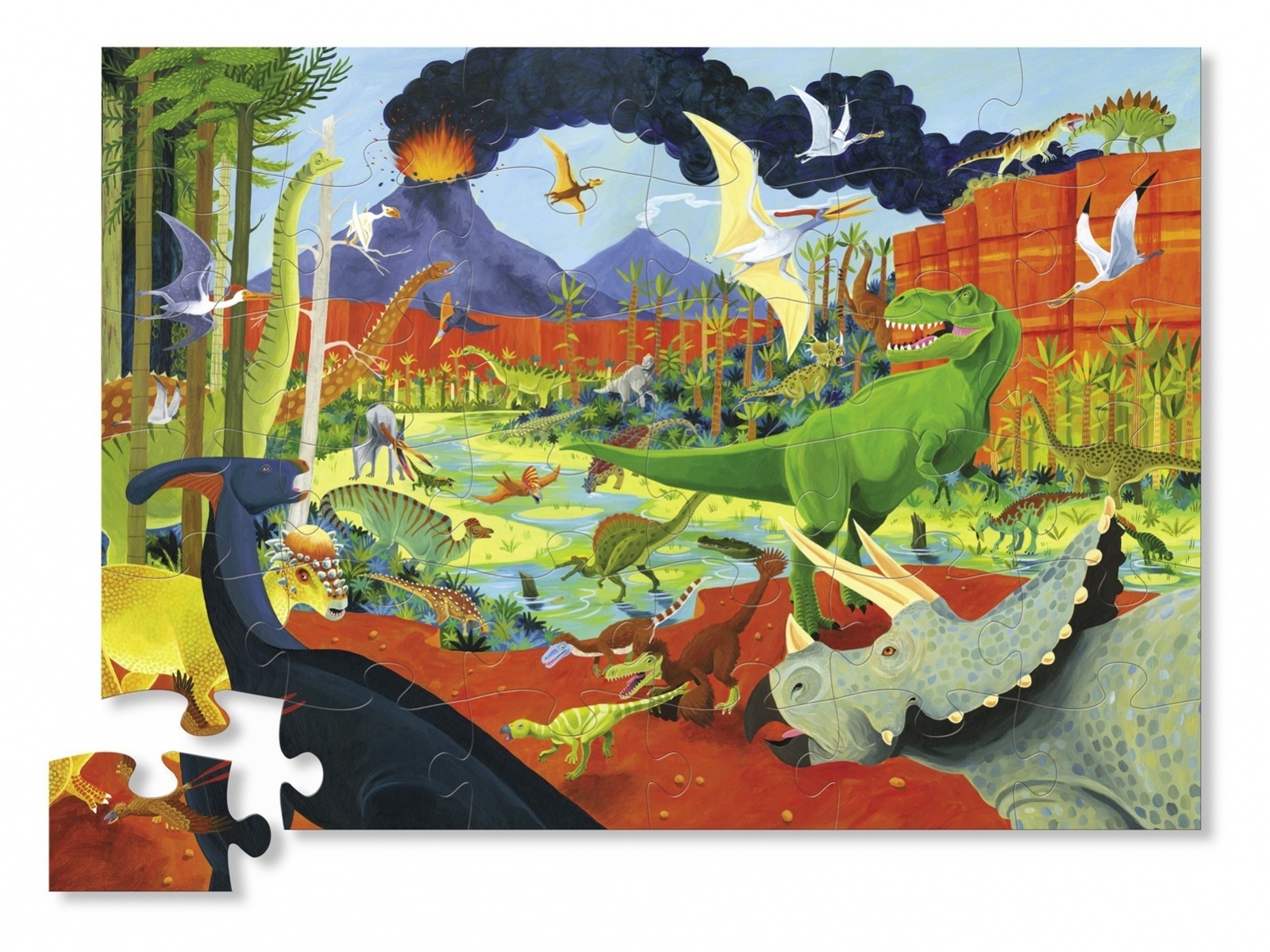 

Пазлы Crocodile Creek Вулкан, 24 детали