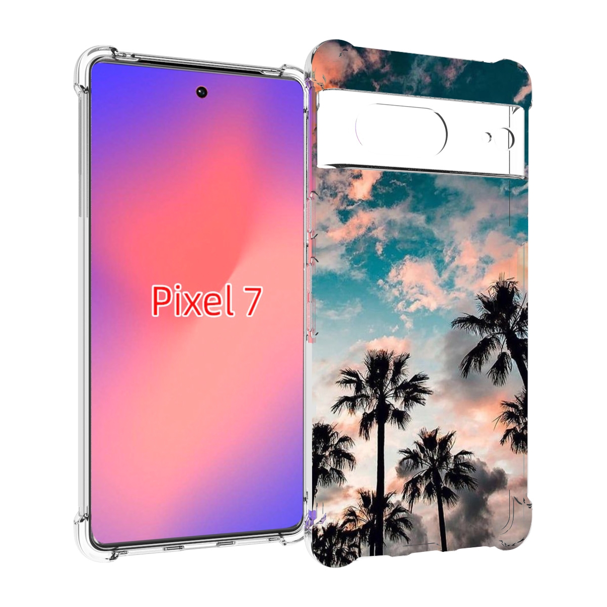 

Чехол Mypads Небо-С-Пальмами Для Google Pixel 7, Прозрачный, Tocco