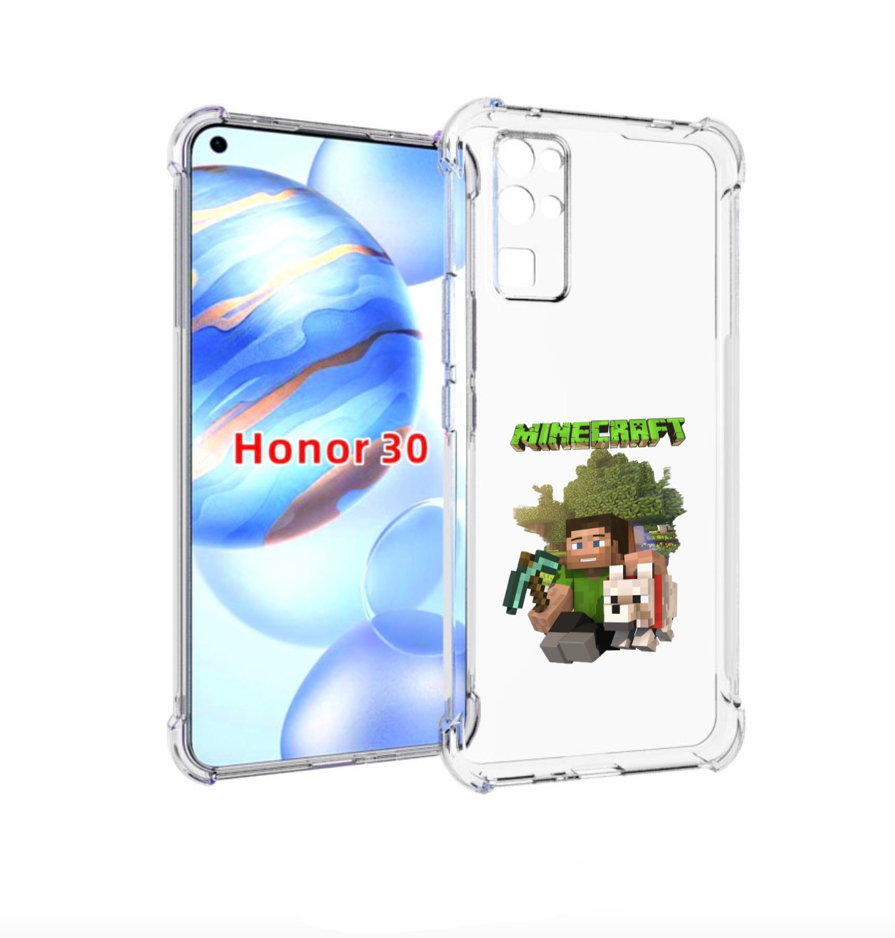 

Чехол бампер MyPads Майнкрафт детский для Honor 30 (BMH-AN10) пр, Прозрачный, Tocco
