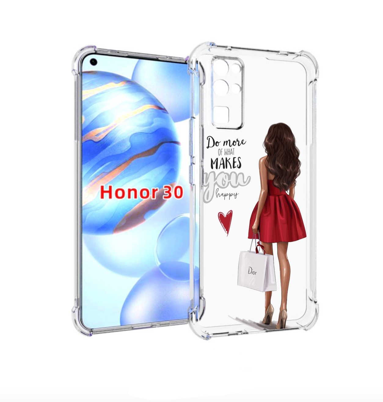 

Чехол бампер MyPads Маленькие-радости женский для Honor 30 (BMH-, Прозрачный, Tocco
