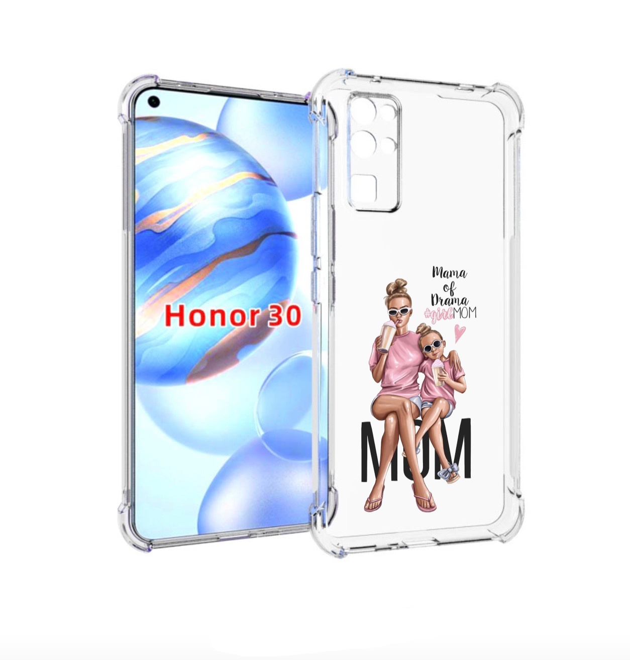 

Чехол бампер MyPads Мама-мечты женский для Honor 30 (BMH-AN10) п, Прозрачный, Tocco