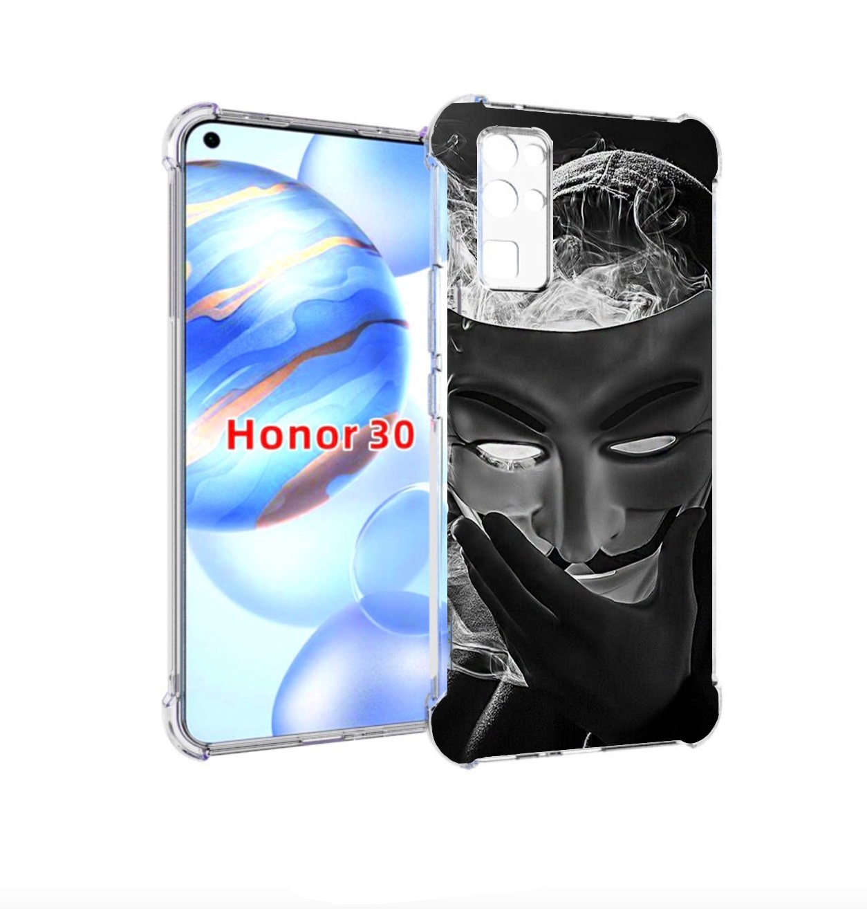 

Чехол бампер MyPads Маска для Honor 30 (BMH-AN10) противоударный, Прозрачный, Tocco