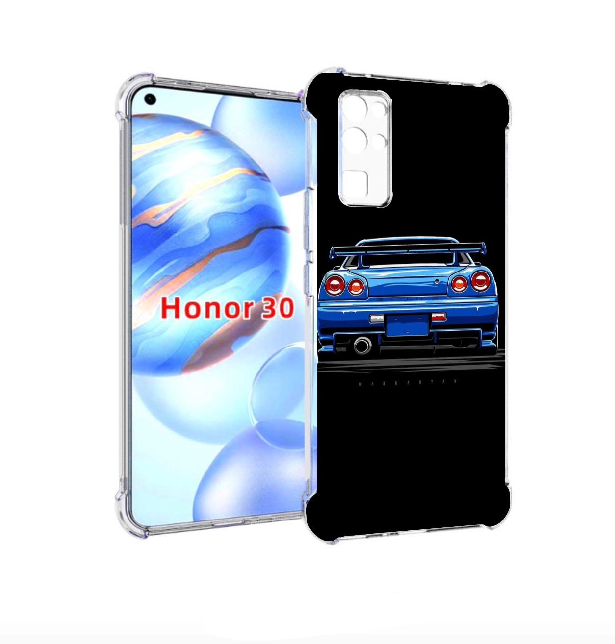 

Чехол бампер MyPads Машина-синяя мужской для Honor 30 (BMH-AN10), Прозрачный, Tocco