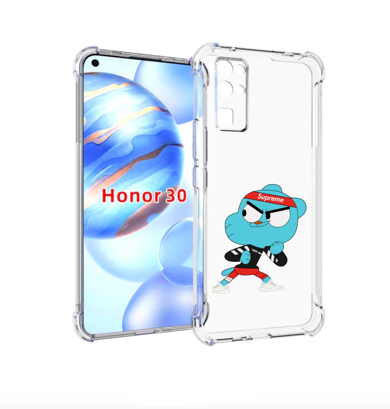 

Чехол бампер MyPads Модный-Гамбол для Honor 30 (BMH-AN10) против, Прозрачный, Tocco