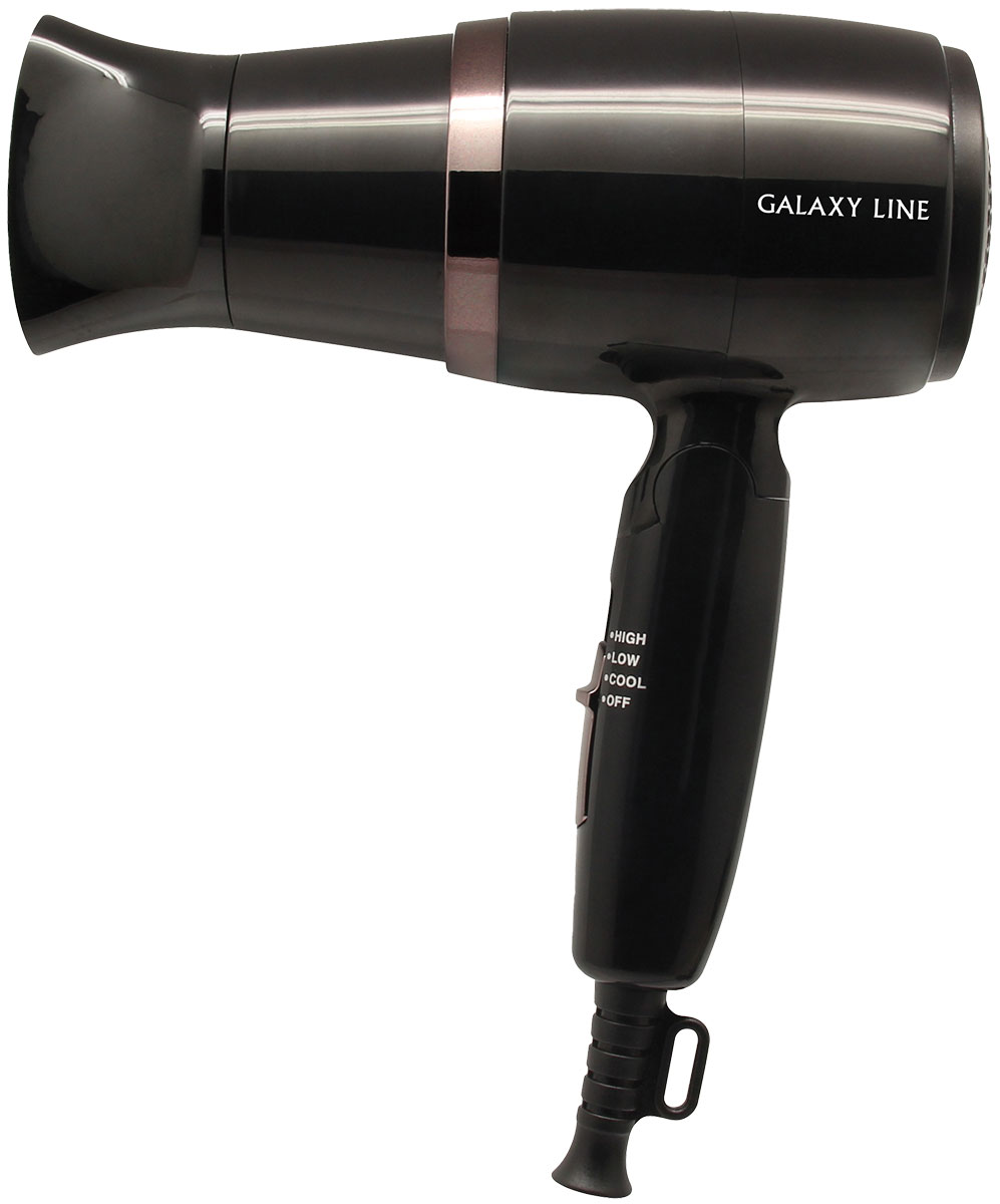 Фен GALAXY LINE GL 4354 1600 Вт черный фен galaxy line gl 4338 1200 вт складная ручка 2 режима 2 скорости