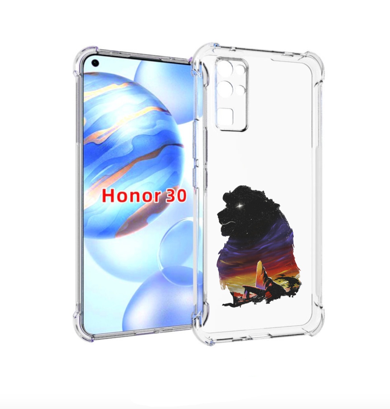 Чехол бампер MyPads Муфаса для Honor 30 (BMH-AN10) противоударный