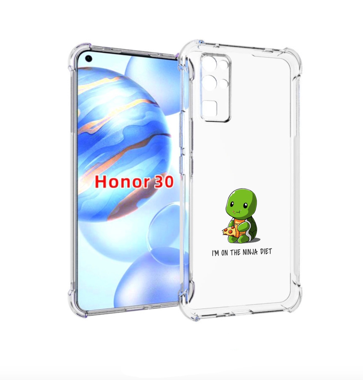 

Чехол бампер MyPads Ниндзя-диета для Honor 30 (BMH-AN10) противо, Прозрачный, Tocco