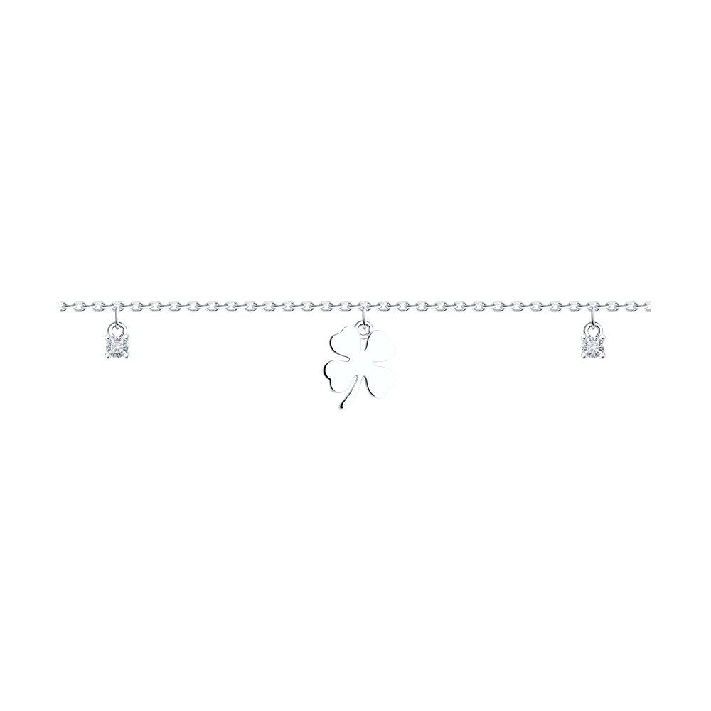 

Браслет из серебра р.  SOKOLOV 94051093-91, фианит, 94051093-91