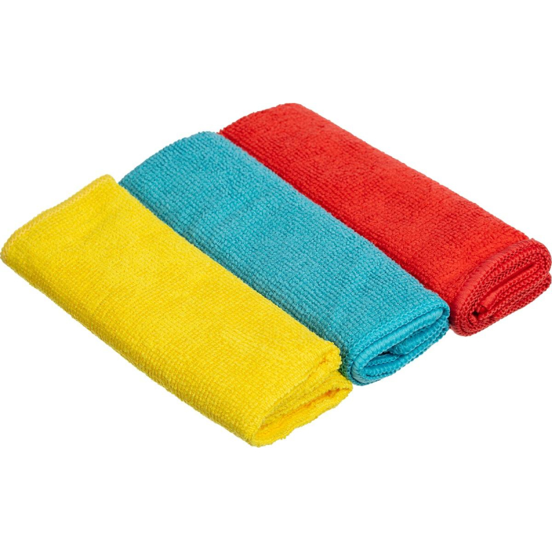 

Салфетки хозяйственные из микрофибры универс 220г/м2 30х30см 3шт/уп