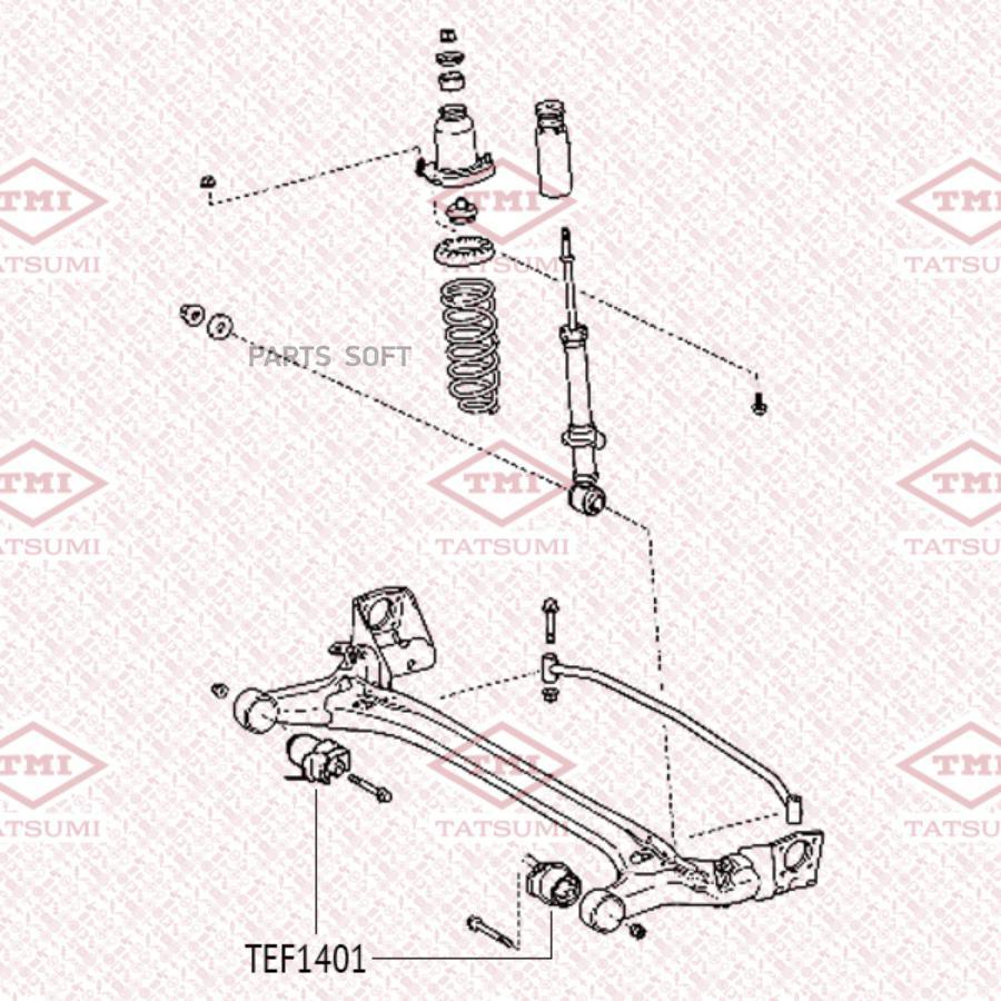 

Tef1401_сайлентблок задней балки toyota corolla >06