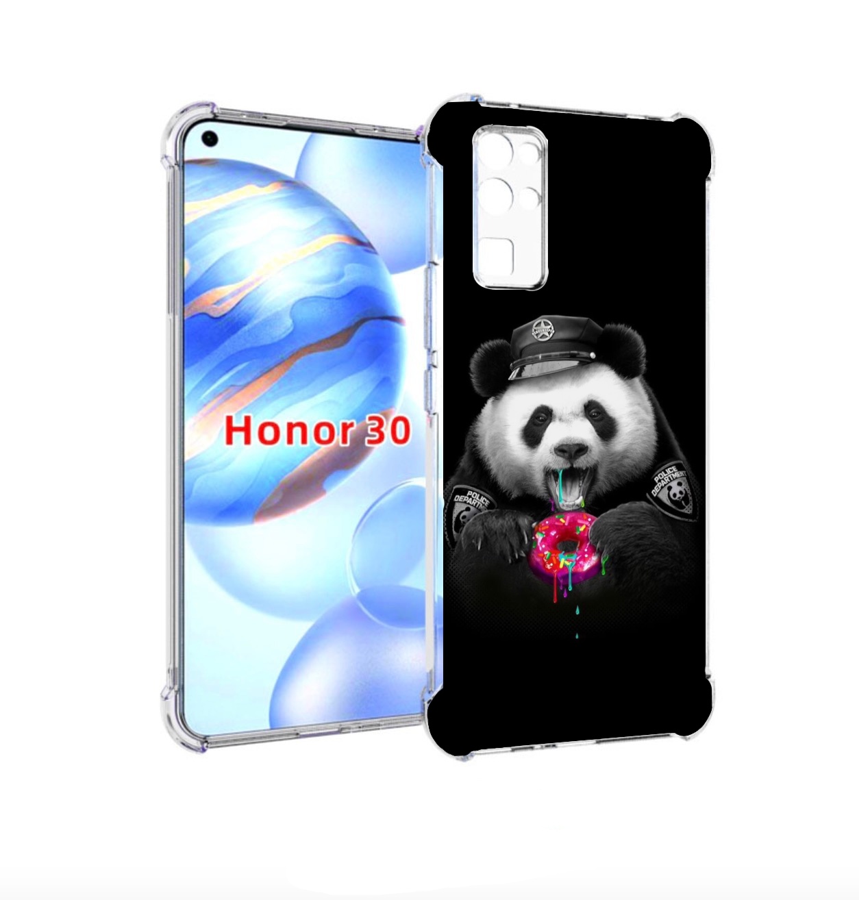 

Чехол бампер MyPads Панда-с-пончиком для Honor 30 (BMH-AN10) про, Прозрачный, Tocco