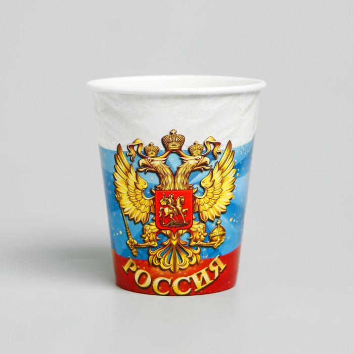 

Стакан бумажный «Россия», герб(6 шт.), Разноцветный