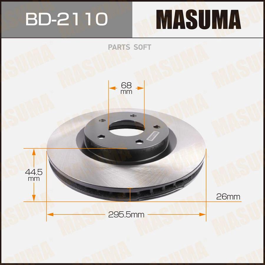 

Диск Тормозной Front Dualis Japan/ J1010- [Уп.2] Masuma арт. BD2110
