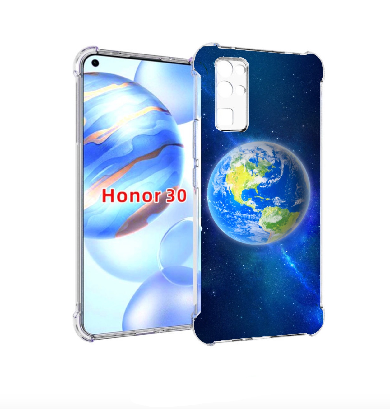 

Чехол бампер MyPads Планета-Земля для Honor 30 (BMH-AN10) против, Прозрачный, Tocco