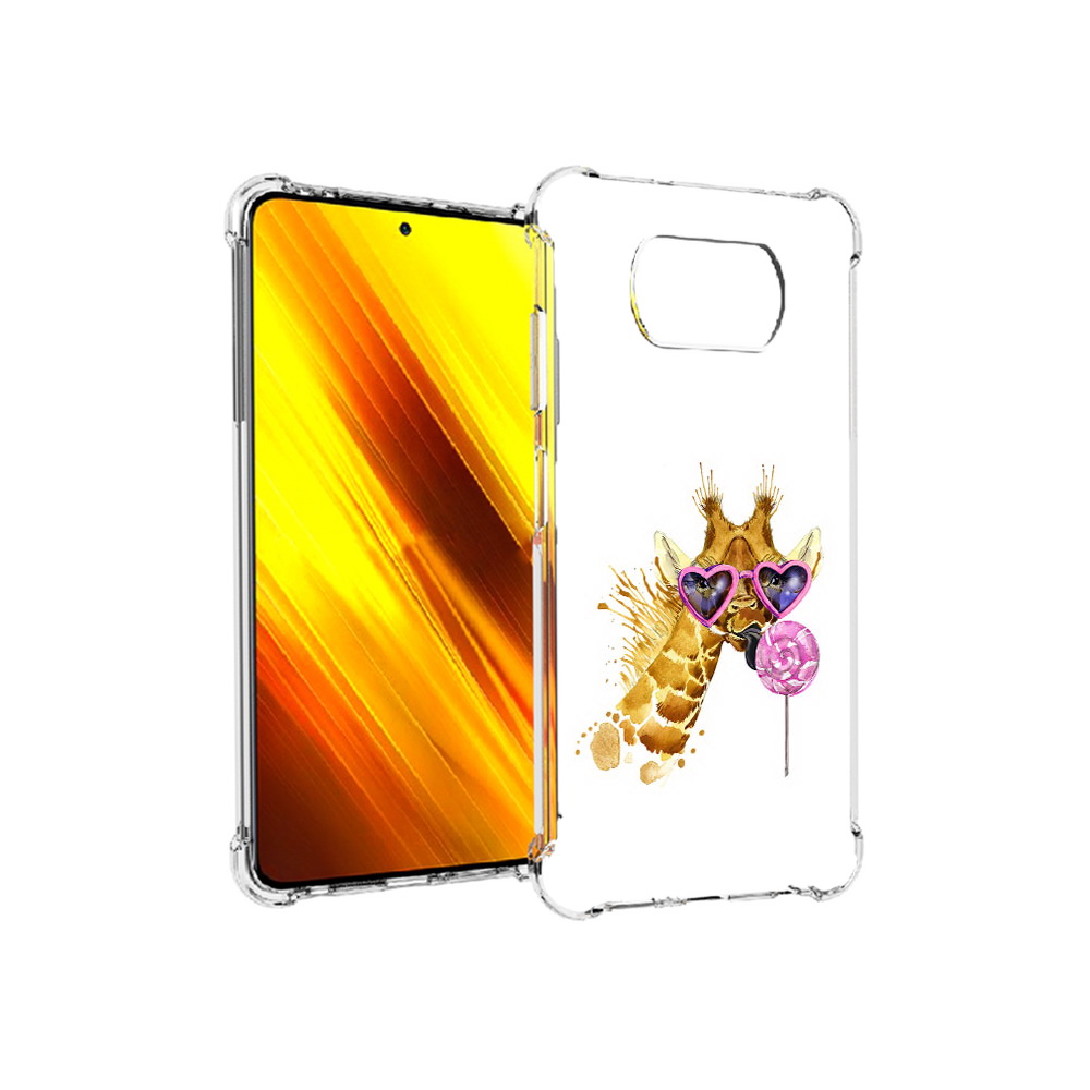

Чехол MyPads Tocco для Xiaomi Poco X3 акварельный жираф (PT154881.262.217), Прозрачный, Tocco