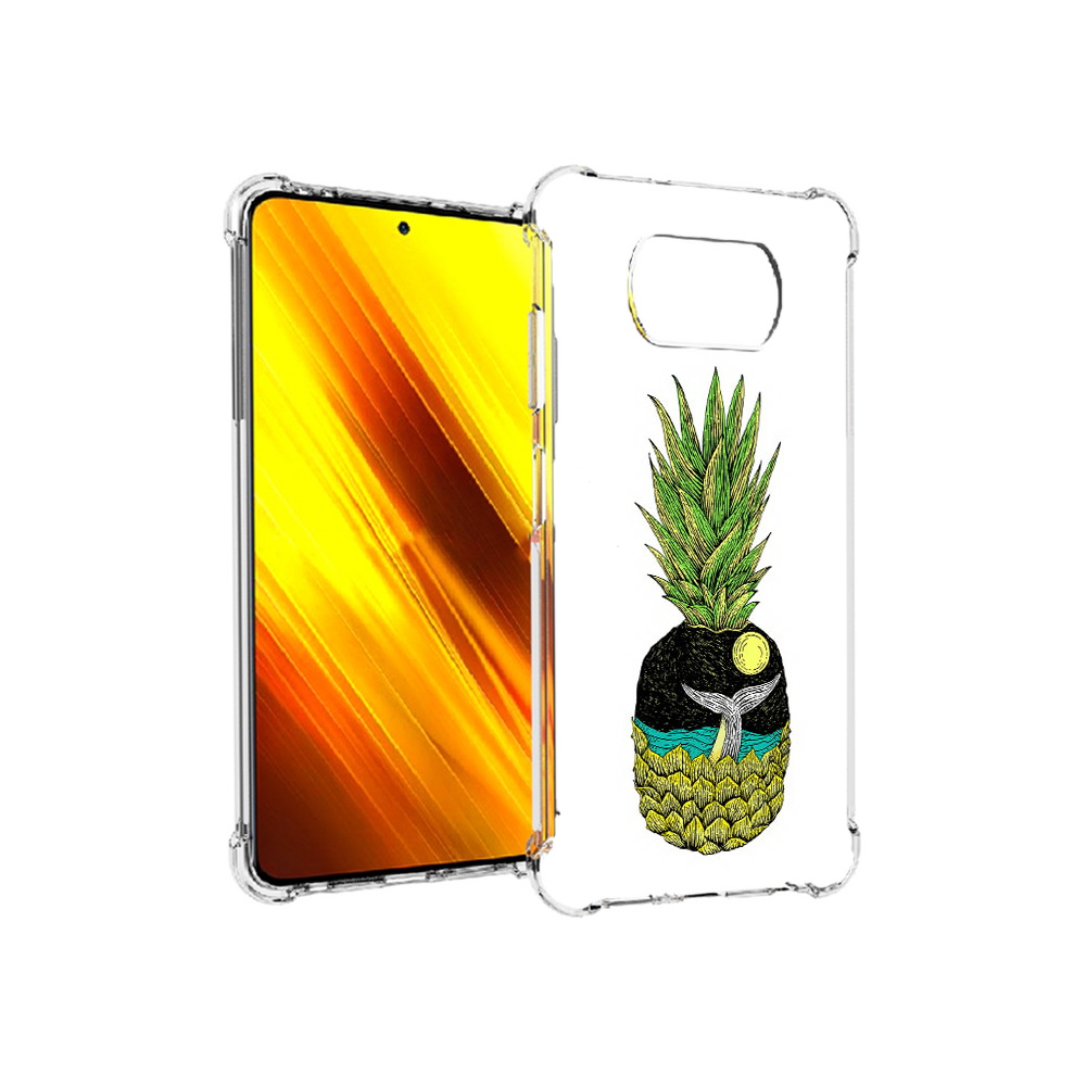 

Чехол MyPads Tocco для Xiaomi Poco X3 ананас с китом (PT154881.262.220), Прозрачный, Tocco