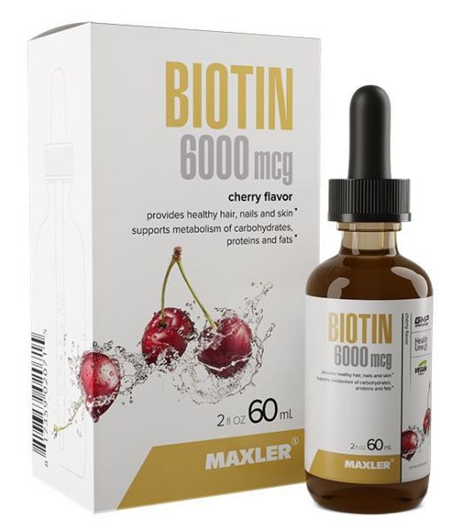 

Биотин Maxler Biotin 6000 mcg 60 мл, Biotin 6000 mcg