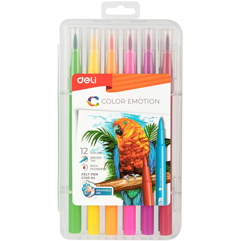 Фломастеры Deli Color Emotion, 12 цветов