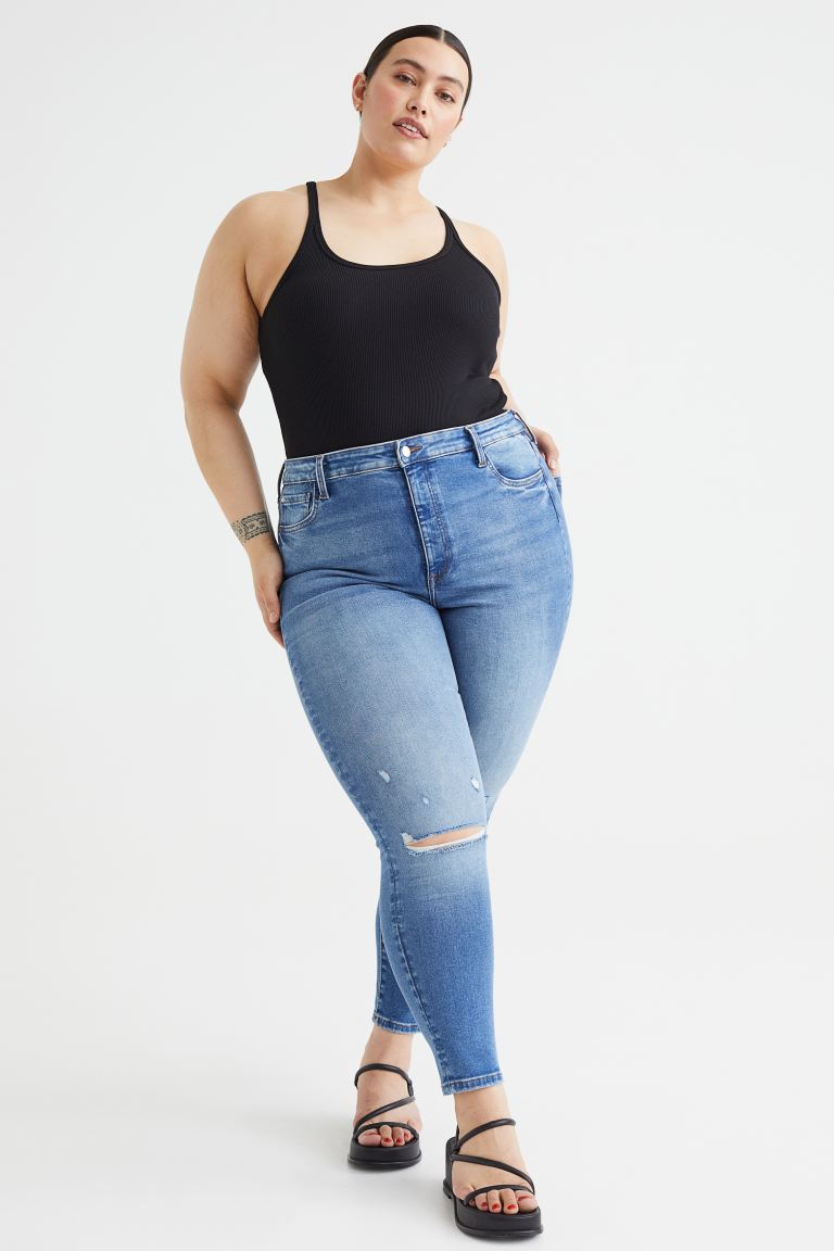 

Джинсы женские H&M 1088564002 синие 3XL (доставка из-за рубежа), Синий, 1088564002
