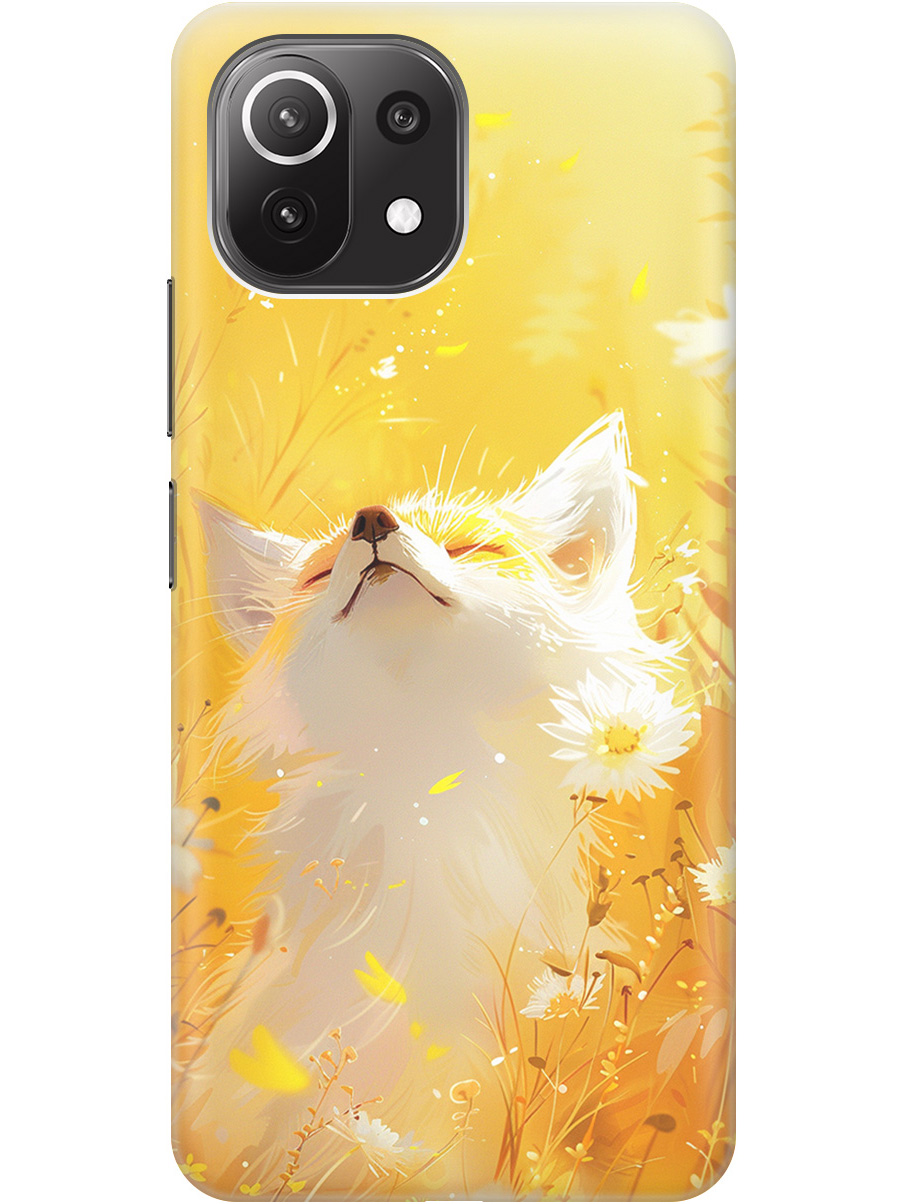 

Силиконовый чехол на Xiaomi Mi 11 Lite/11 Lite 5G с принтом "Лиса в цветах", Прозрачный;белый;желтый;оранжевый, 725173311