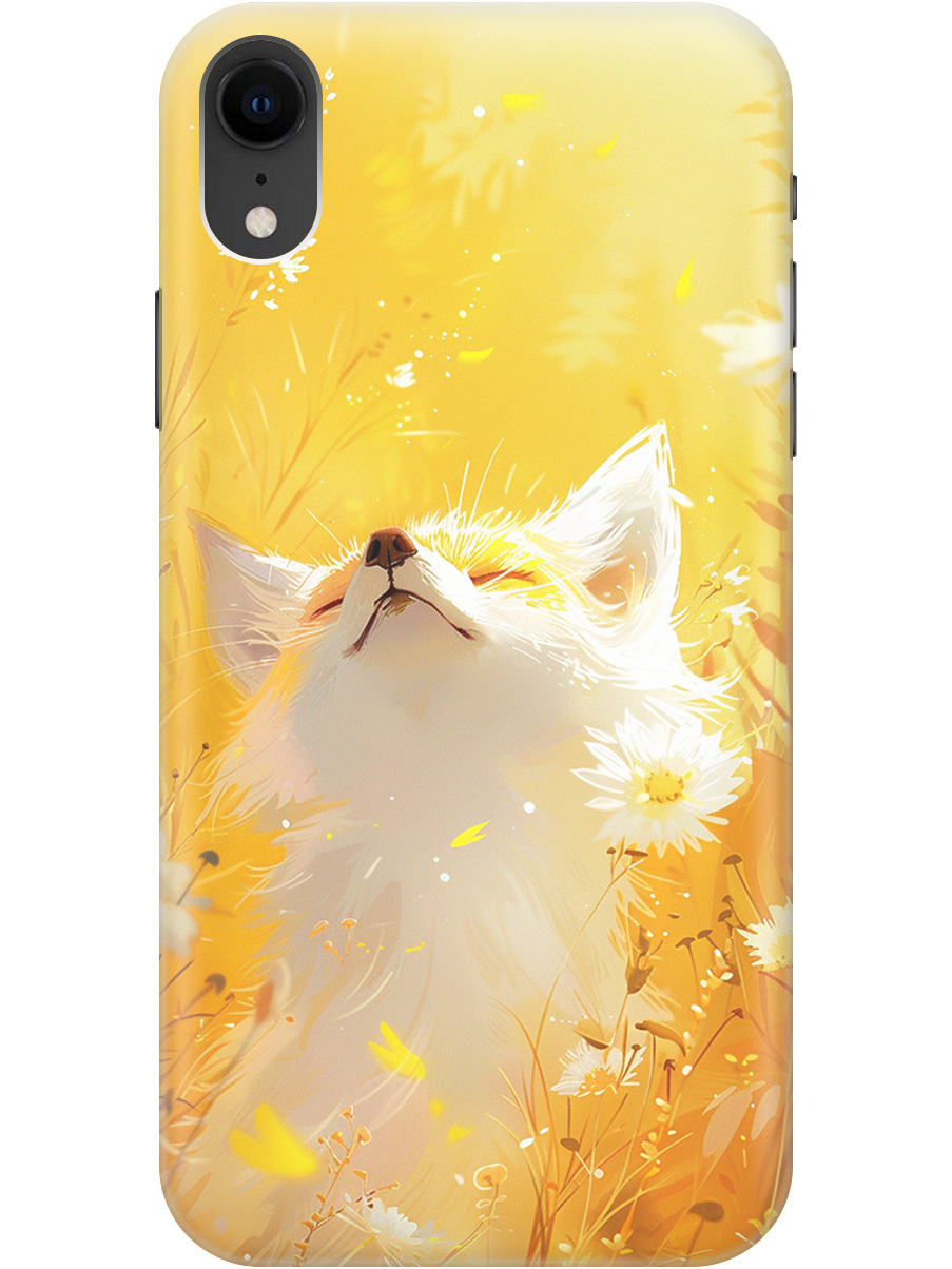 

Силиконовый чехол на Apple iPhone XR с принтом "Лиса в цветах", Прозрачный;белый;желтый;оранжевый, 719086311