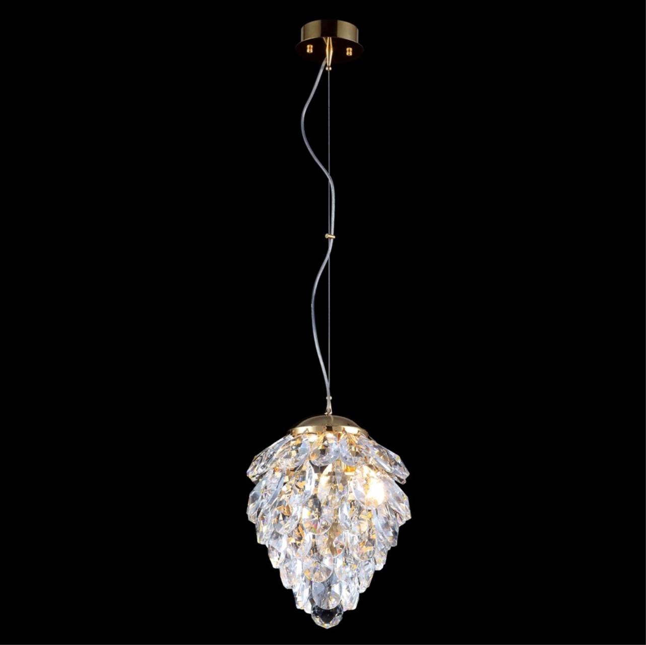 фото Светильник подвесной crystal lux charme, charme sp2 gold/transparent, 80w, e14