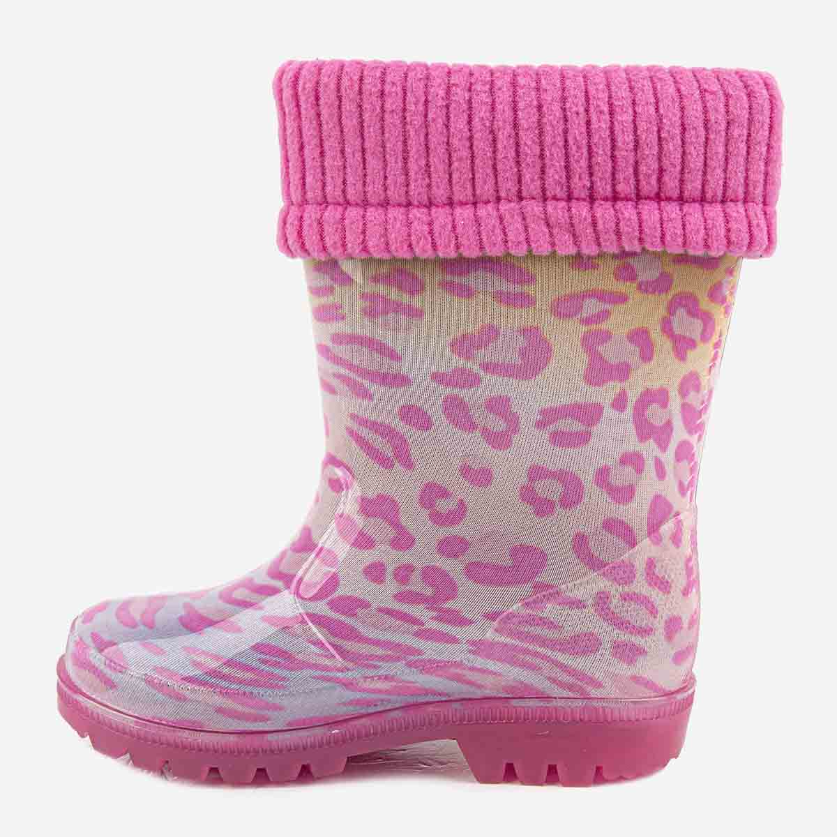 фото Сапоги резиновые детские kapika 1591т, розовый, 24