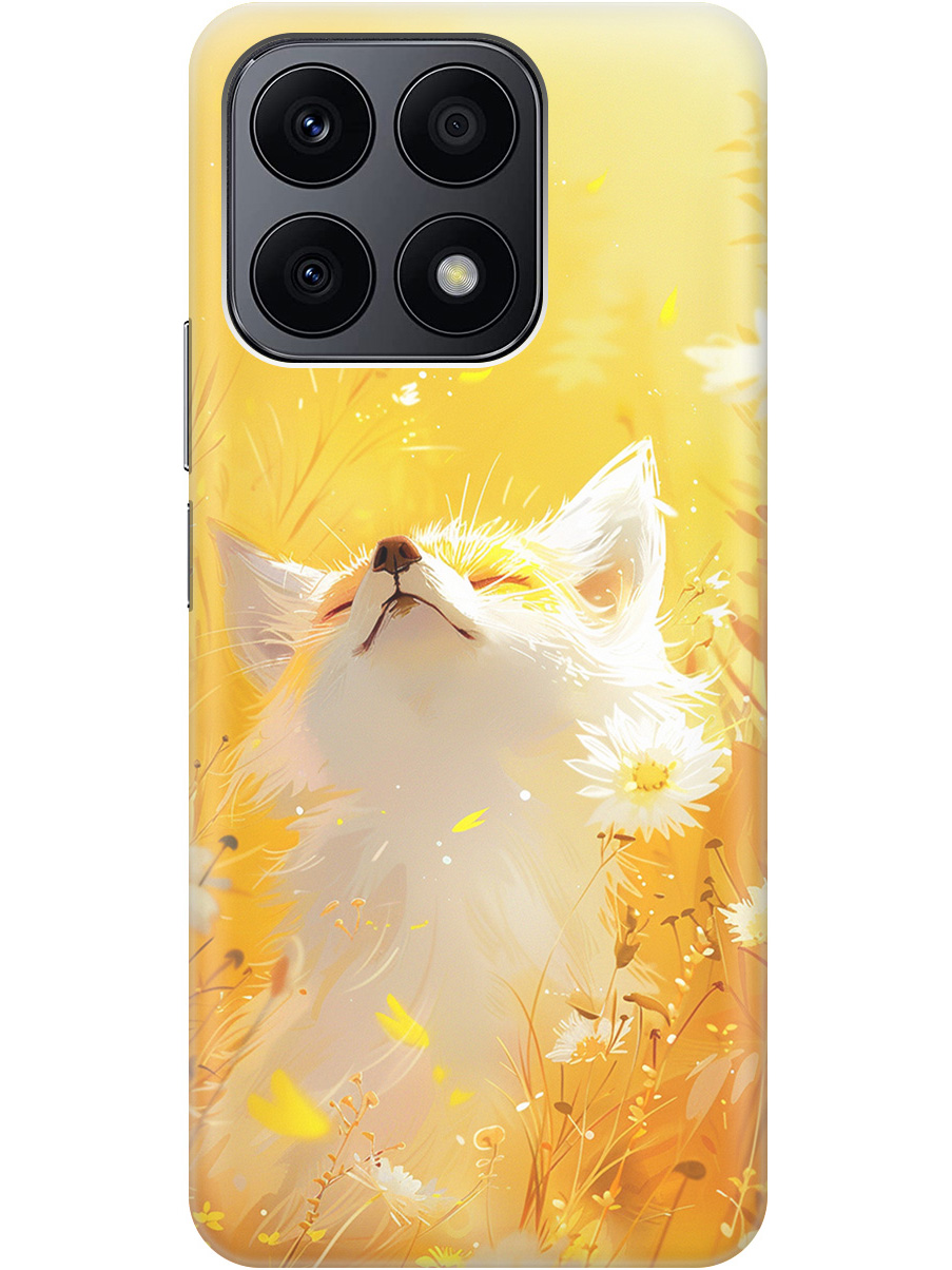 

Силиконовый чехол на Honor X8a с принтом "Лиса в цветах", Прозрачный;белый;желтый;оранжевый, 768741611