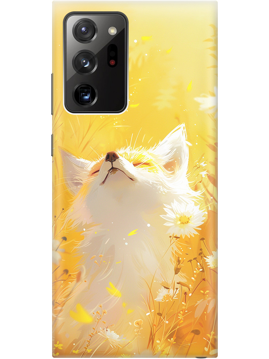 

Силиконовый чехол на Samsung Galaxy Note 20 Ultra с принтом "Лиса в цветах", Прозрачный;белый;желтый;оранжевый, 723276411