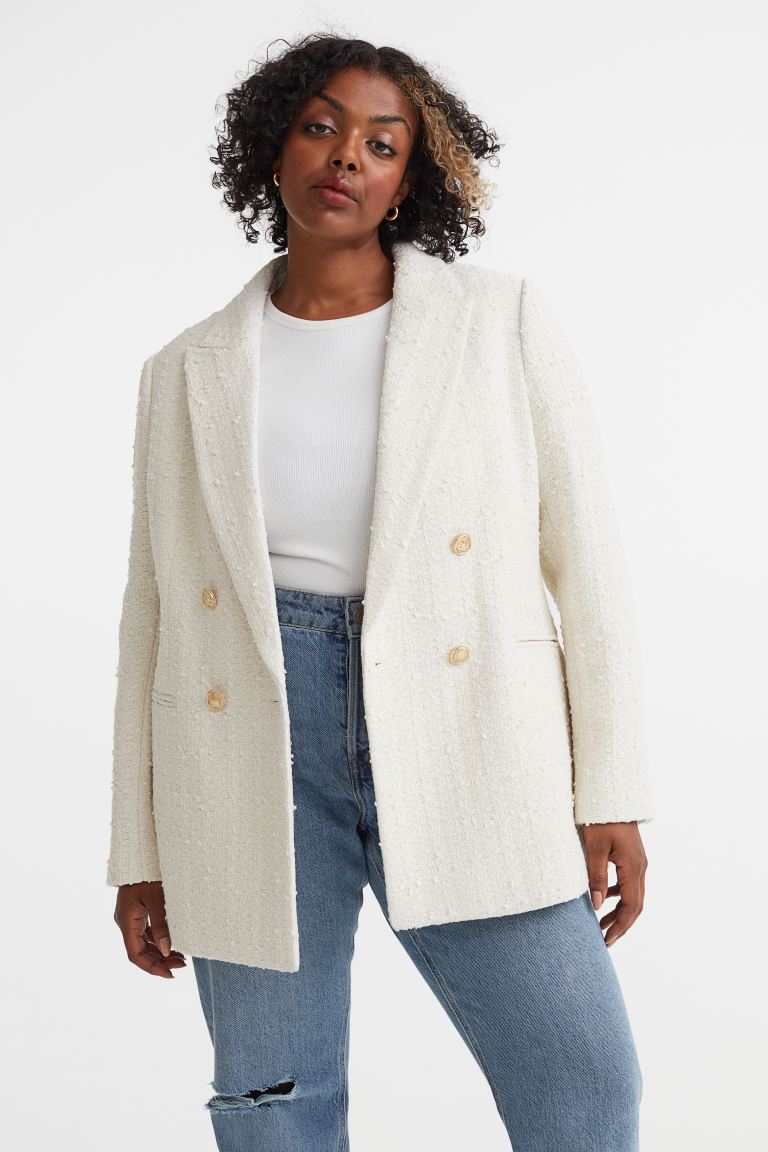 

Блейзер женский H&M 1088625001 белый 2XL (доставка из-за рубежа), 1088625001
