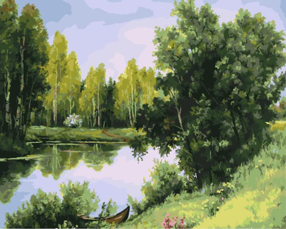 

Картина по номерам Цветной На берегу, 40x50, На берегу