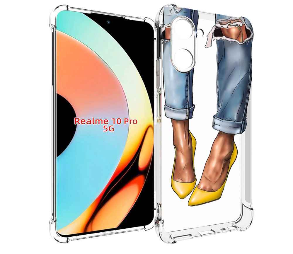 

Чехол бампер MyPads Красивые-туфли для Realme 10 Pro противоударный, Прозрачный, Tocco