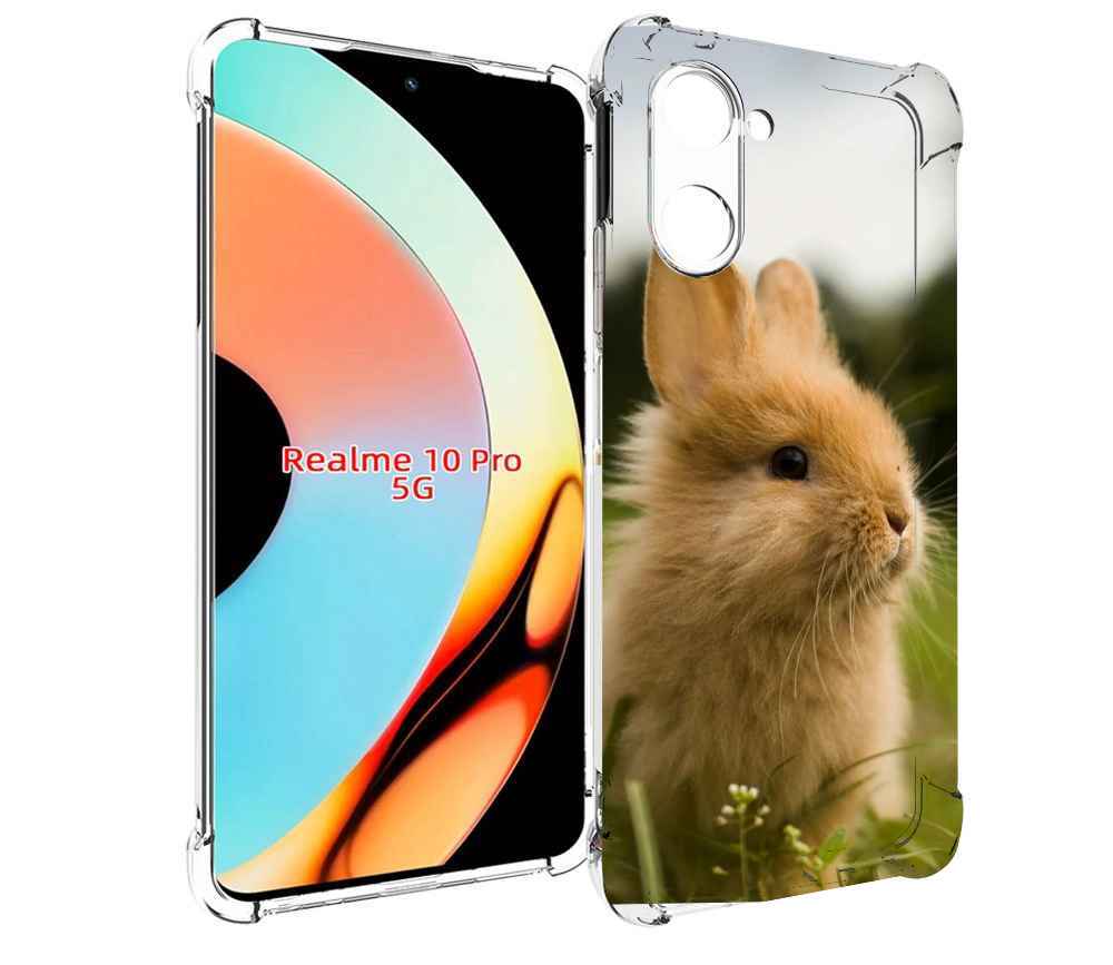 

Чехол бампер MyPads Кролик для Realme 10 Pro противоударный, Прозрачный, Tocco