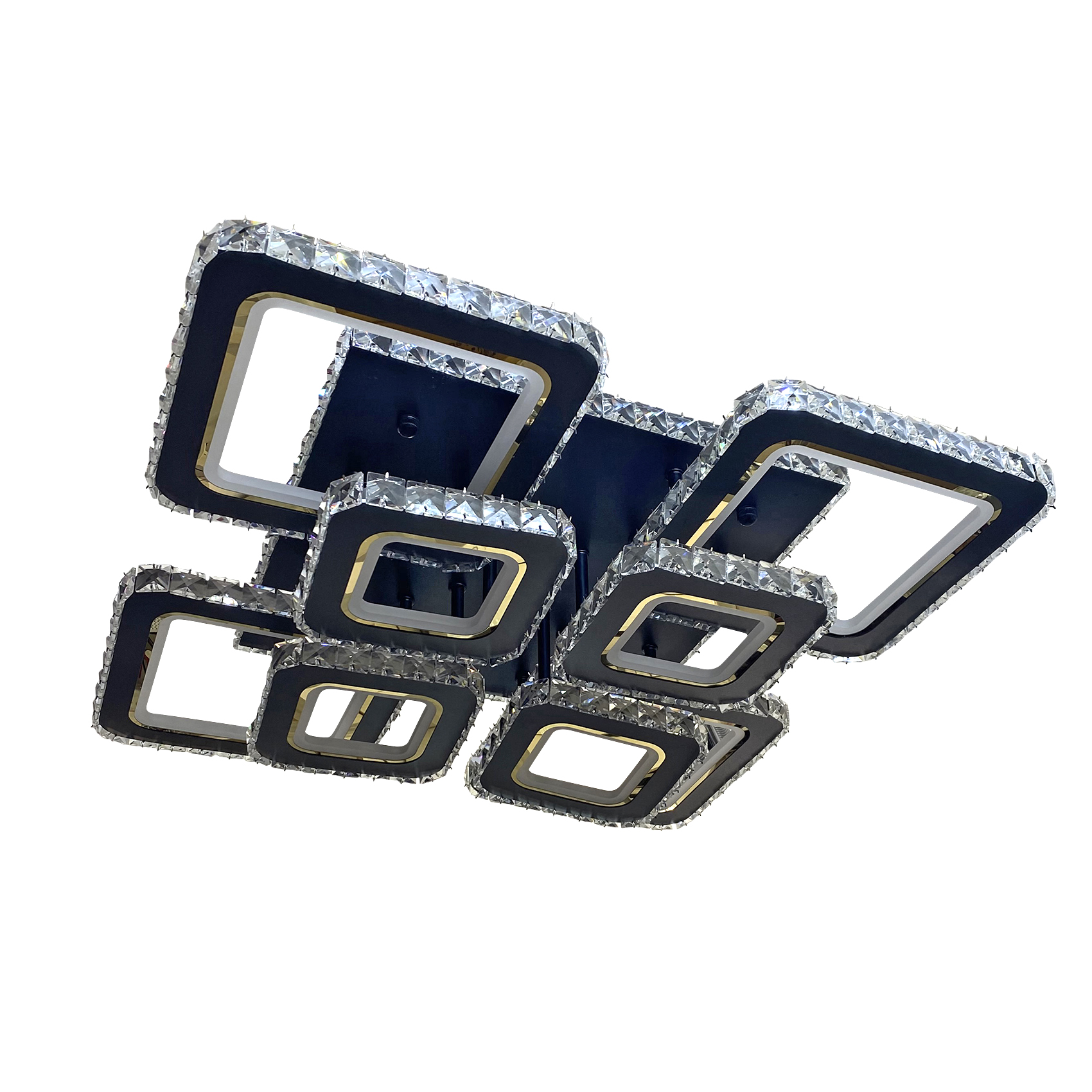 

Люстра потолочная светодиодная Studio Led SL887/8 RGB Crystal Black+Chrome