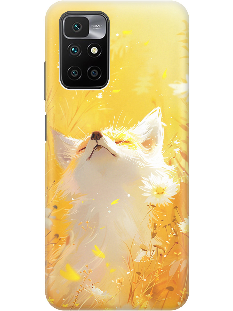 

Силиконовый чехол на Xiaomi Redmi 10 с принтом "Лиса в цветах", Прозрачный;белый;желтый;оранжевый, 731907111