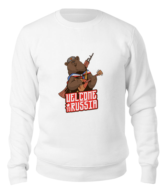 

Свитшот унисекс Printio Welcome to russia белый L, Welcome to russia