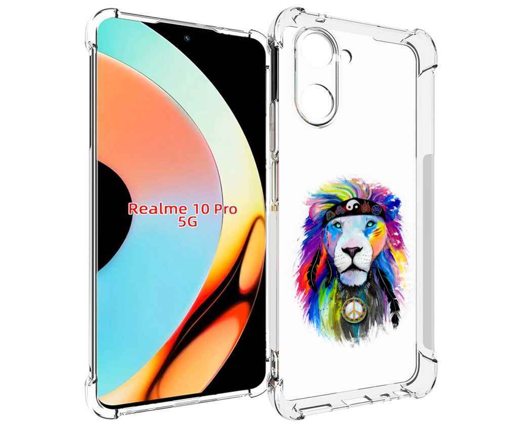 

Чехол бампер MyPads Лев 3 для Realme 10 Pro противоударный, Прозрачный, Tocco