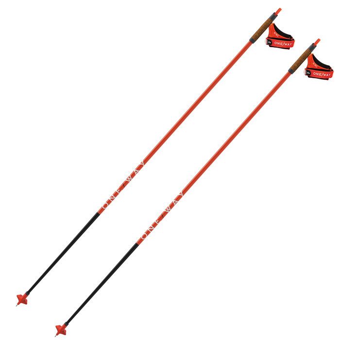 Лыжные палки ONEWAY (OZ41021) Storm 1 (Карбон 100%) красный 162,5