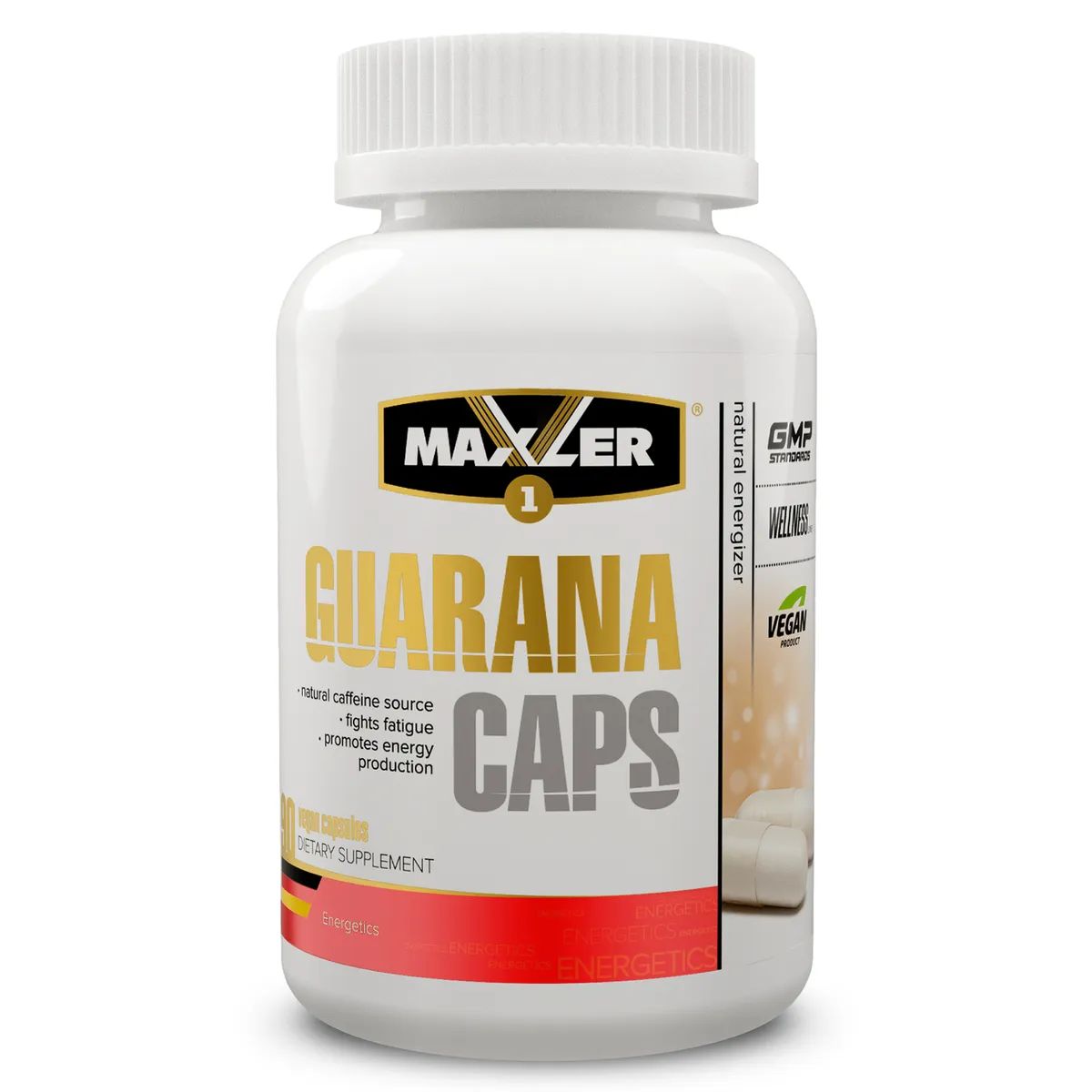 Гуарана Maxler Guarana 1500мг, 90 капсул