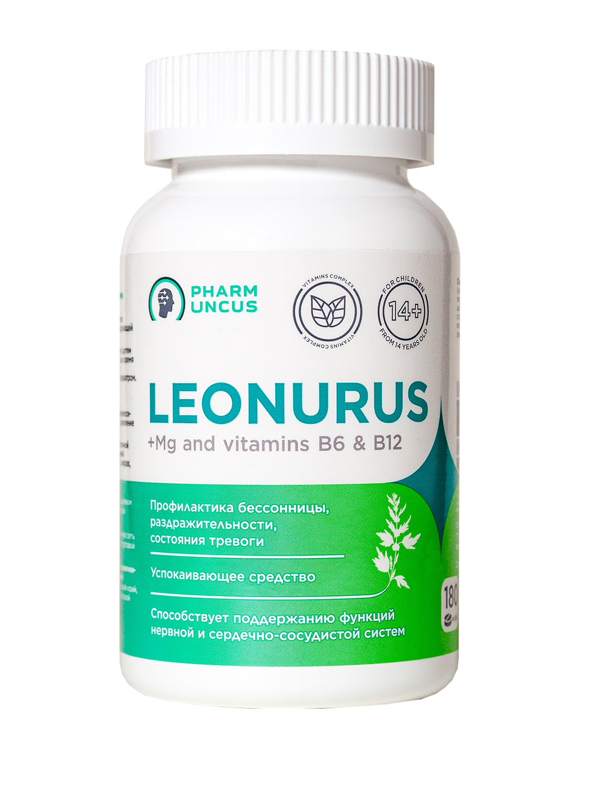 

Пустырника экстракт с MG и витаминами B6 И B12 PHARMUNCUS LEONURUS таблетки 180 шт., LEONURUS