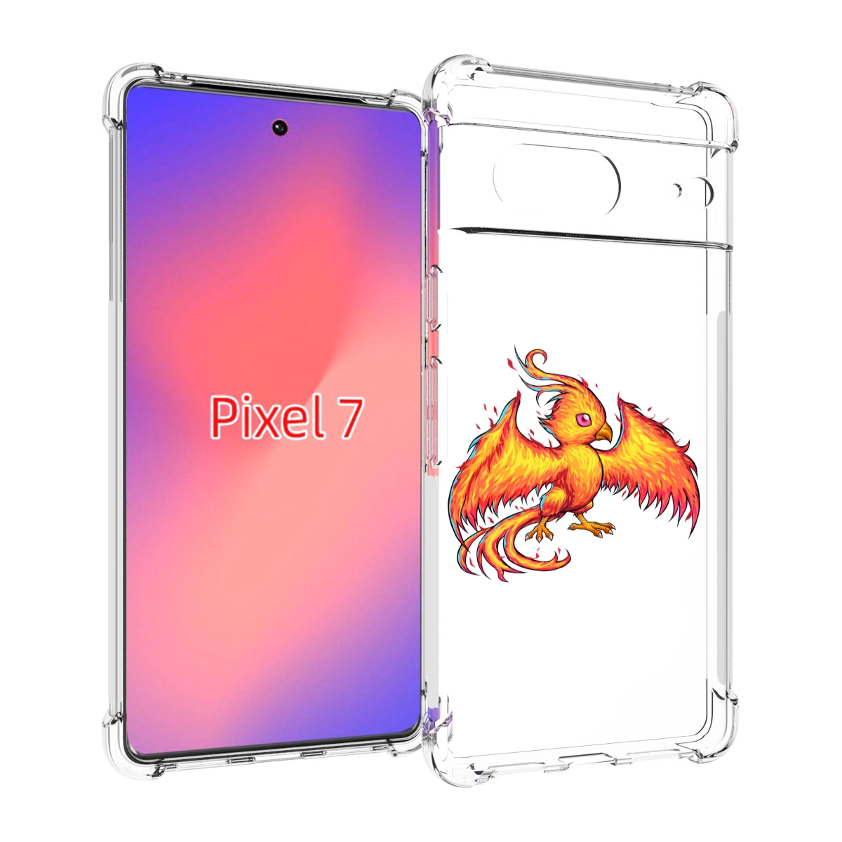 

Чехол Mypads Огненная-Птичка Для Google Pixel 7, Прозрачный, Tocco